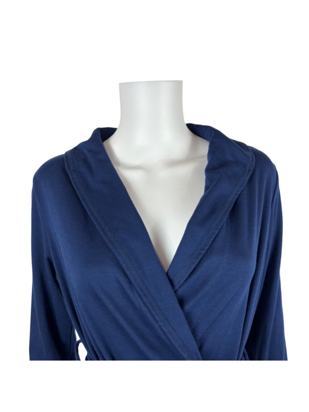 Gilligan & O'Malley Dark Blue Robe Womens XS/S Solid Above The Knee Lounge Sleep - Picture 5 of 10